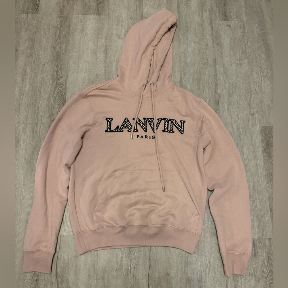 Lanvin embroidered-logo cotton hoodie men’s S
